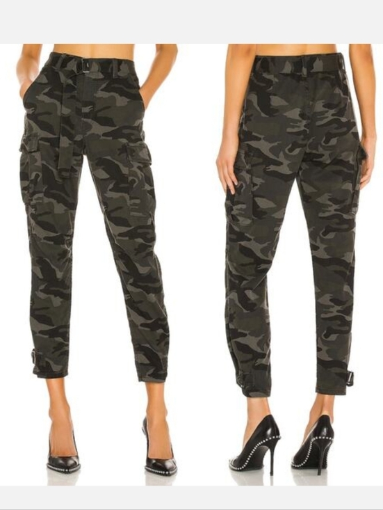 GRLFRND Pants - GRLFRND Camo Aaron Cargo Jeans 100% Cotton Pants 27 Cropped Button Up